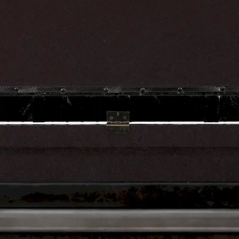 Banc rétro rembourré en similicuir au style d’enceinte