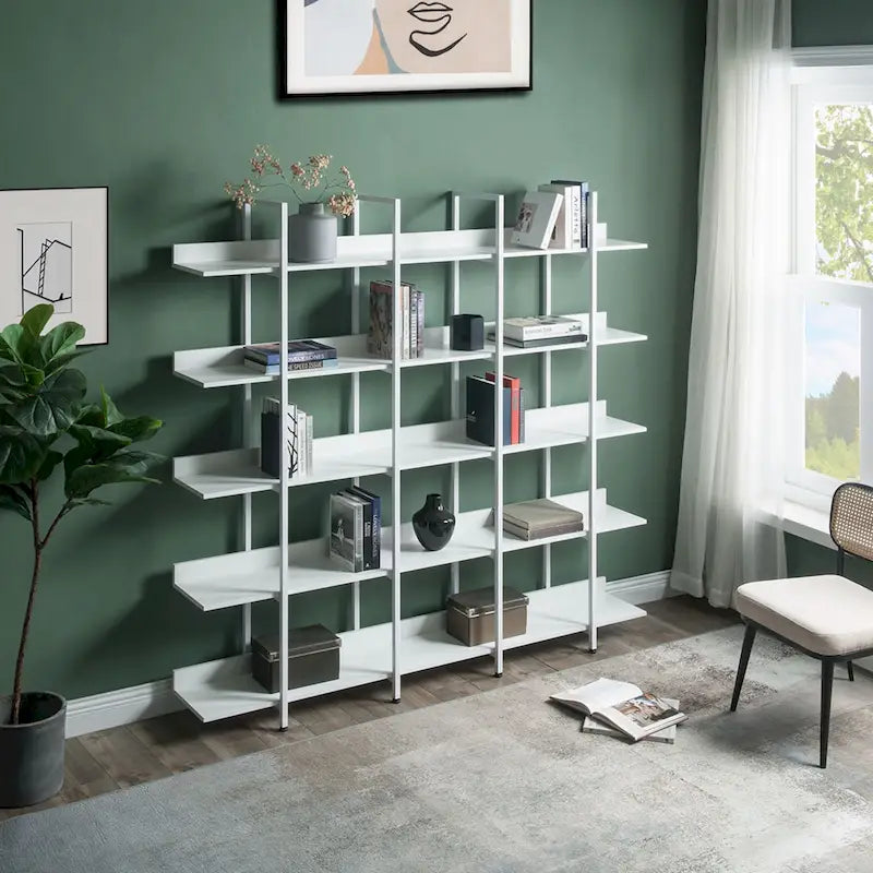 5-stufiges Bücherregal, offenes Bücherregal für das Homeoffice