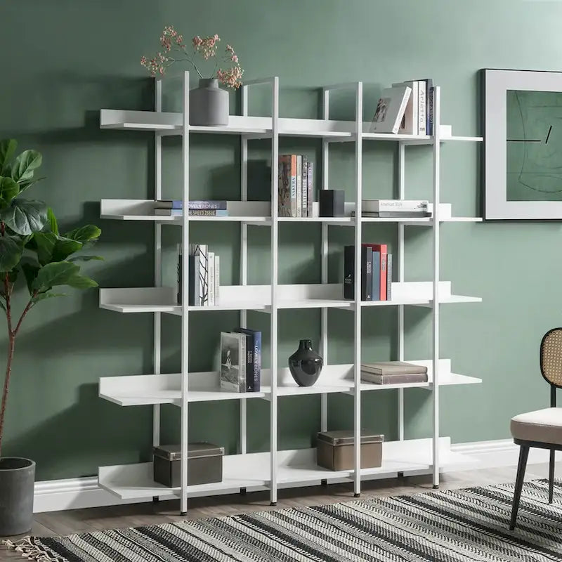 Bibliothèque à 5 niveaux, étagère ouverte pour bureau à domicile