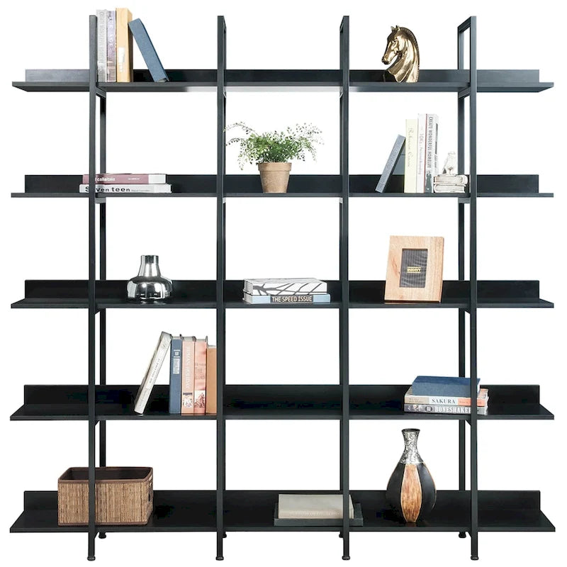 Bibliothèque à 5 niveaux, étagère ouverte pour bureau à domicile