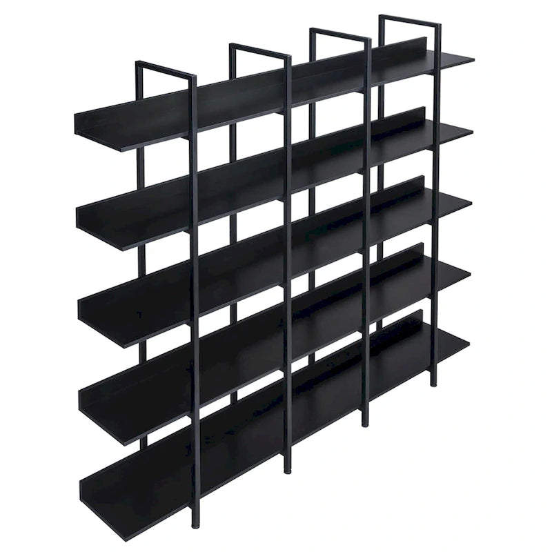 Bibliothèque à 5 niveaux, étagère ouverte pour bureau à domicile