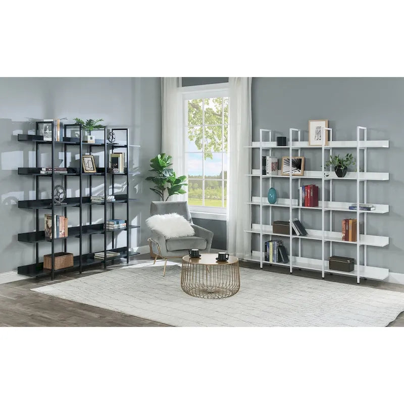 Bibliothèque à 5 niveaux, étagère ouverte pour bureau à domicile
