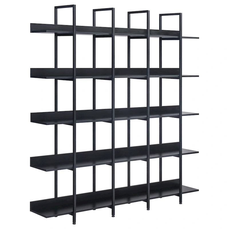 Bibliothèque à 5 niveaux, étagère ouverte pour bureau à domicile