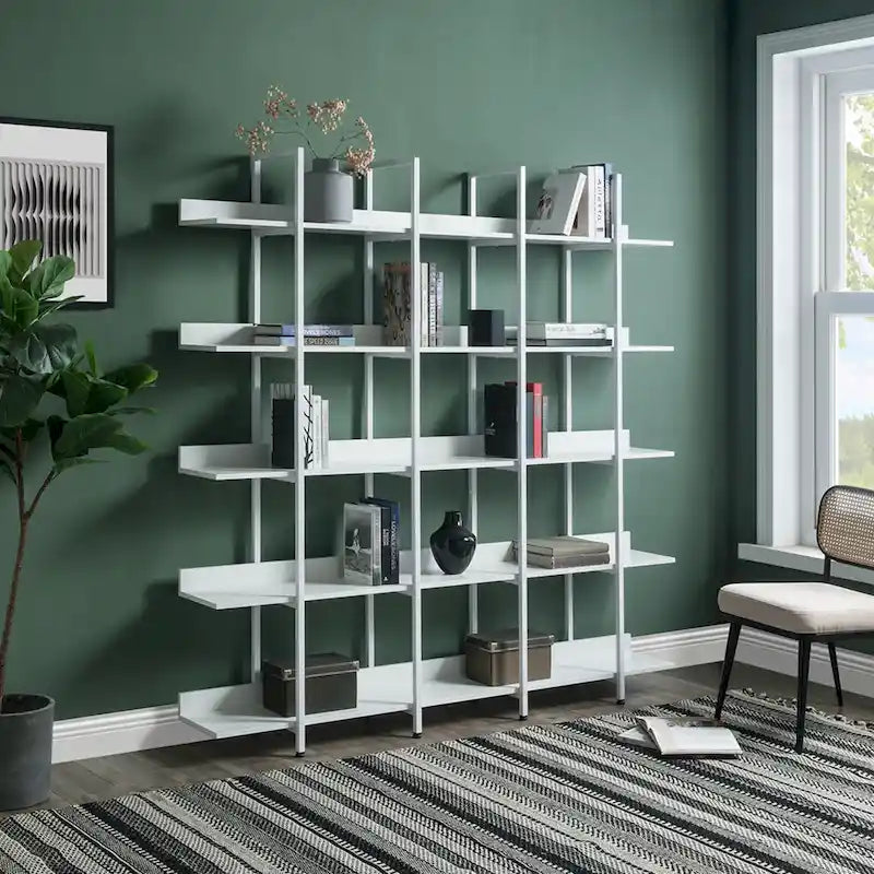 Bibliothèque à 5 niveaux, étagère ouverte pour bureau à domicile