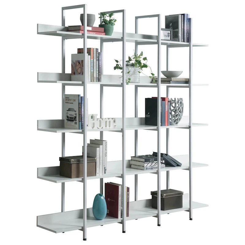 Bibliothèque à 5 niveaux, étagère ouverte pour bureau à domicile