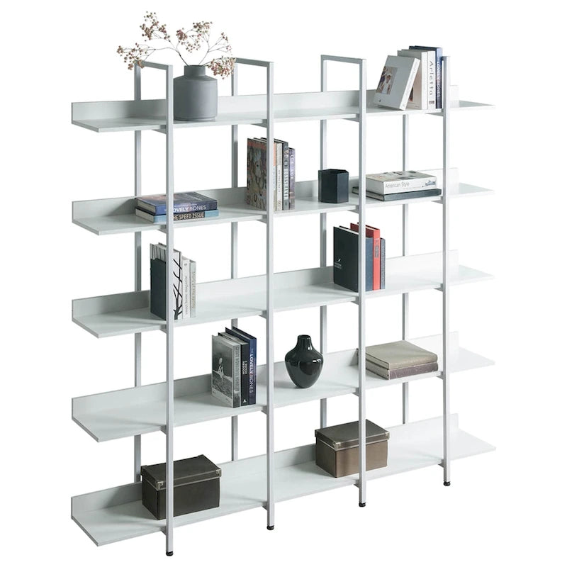 Bibliothèque à 5 niveaux, étagère ouverte pour bureau à domicile