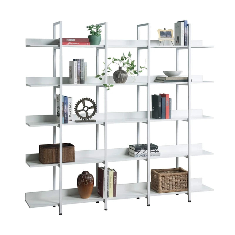 Bibliothèque à 5 niveaux, étagère ouverte pour bureau à domicile