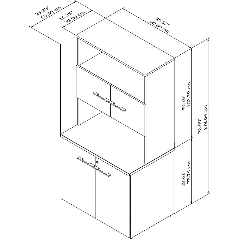 Tall Storage Cabinet with Doors by