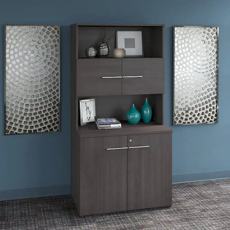 Tall Storage Cabinet with Doors by