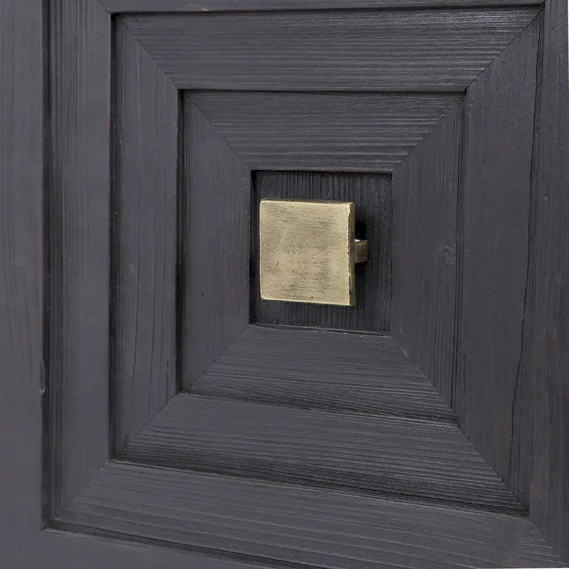 Armoire contemporaine noire et bronze à 2 portes de 43