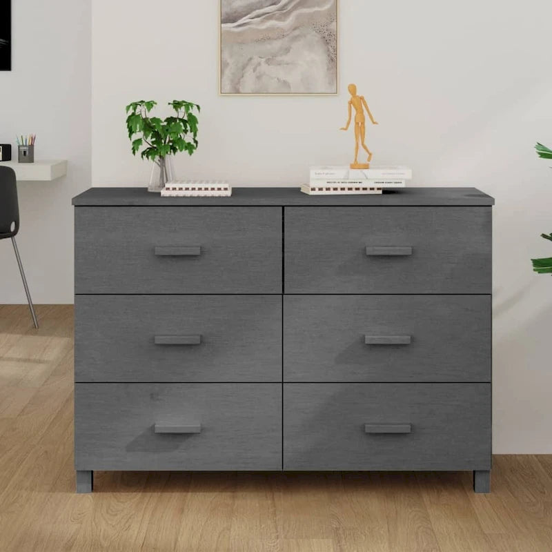 Sideboard-Buffetschrank mit Stauraum, Massivholz Kiefer – 44.5x15.7x31.5