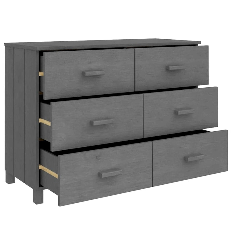 Sideboard-Buffetschrank mit Stauraum, Massivholz Kiefer – 44.5x15.7x31.5