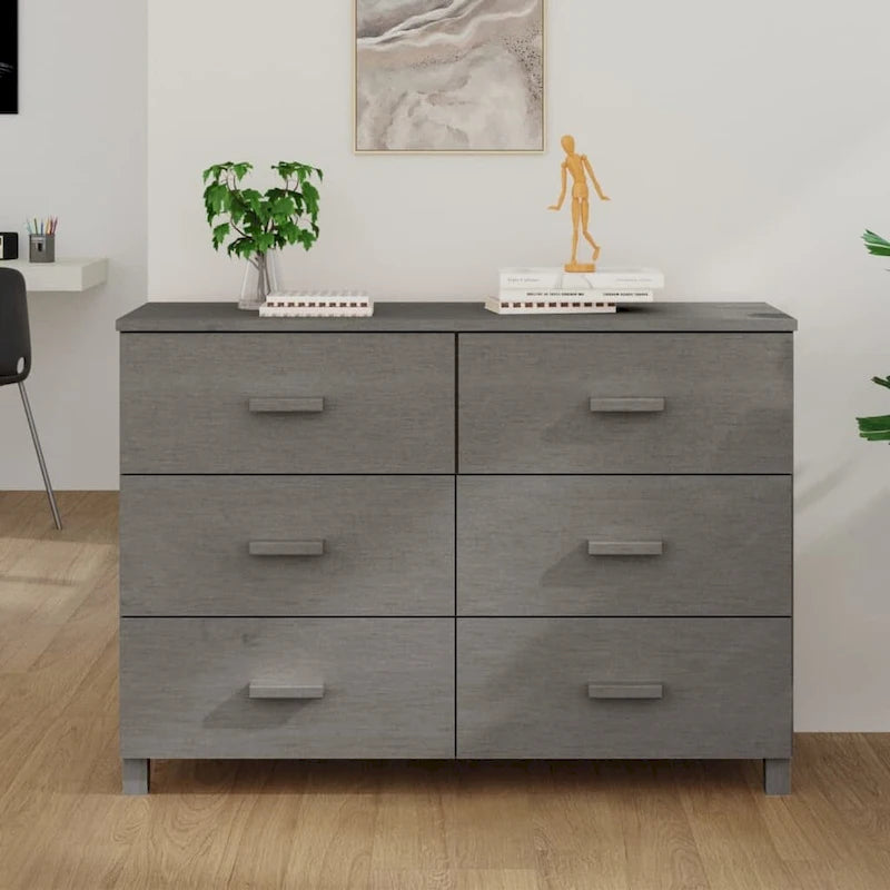 Sideboard-Buffetschrank mit Stauraum, Massivholz Kiefer – 44.5x15.7x31.5
