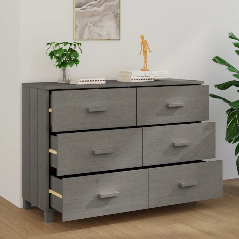 Sideboard-Buffetschrank mit Stauraum, Massivholz Kiefer – 44.5x15.7x31.5
