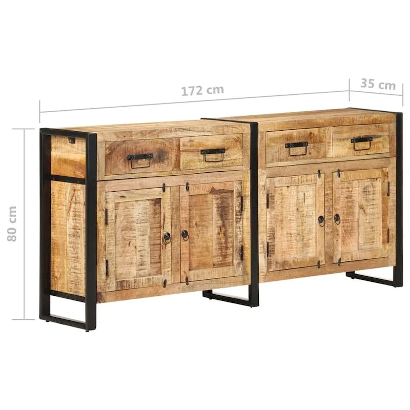 Sideboard 67.7x13.8x31.5 aus massivem Mangoholz