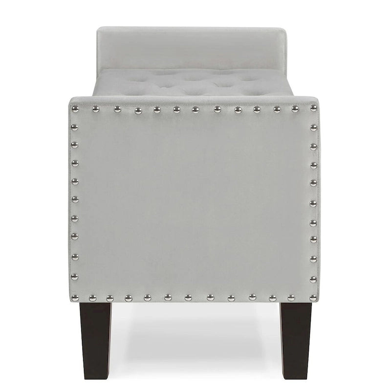 Opbergbank met gewatteerde knopen - 48L x 18.5W x 22 H
