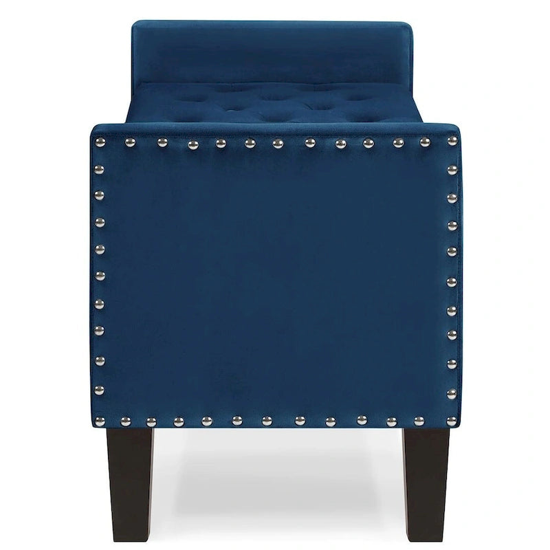 Opbergbank met gewatteerde knopen - 48L x 18.5W x 22 H