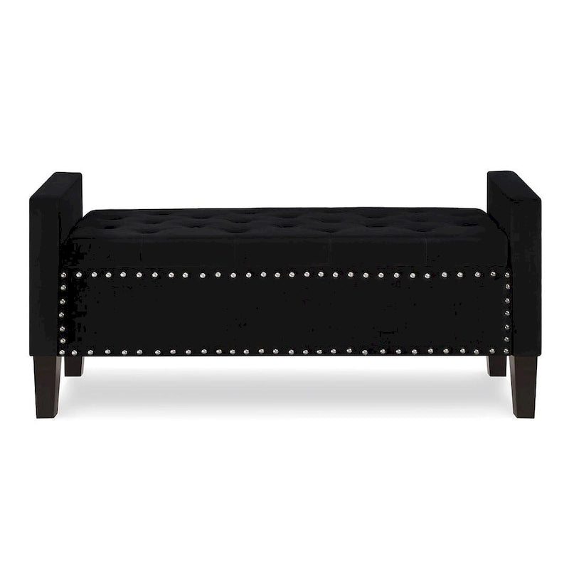Opbergbank met gewatteerde knopen - 48L x 18.5W x 22 H