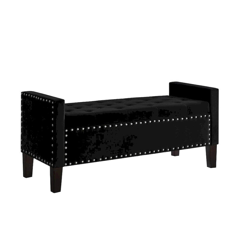 Opbergbank met gewatteerde knopen - 48L x 18.5W x 22 H