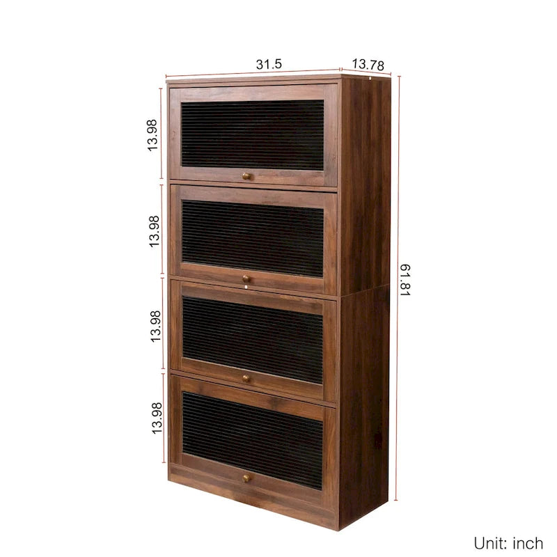 Moderner Büroschrank mit Glastüren