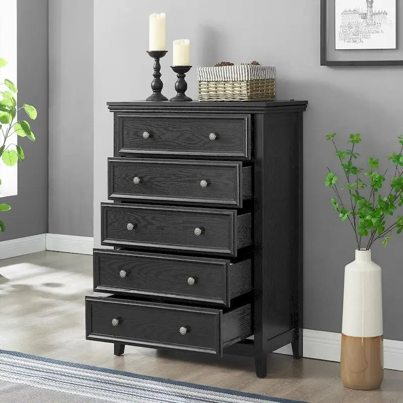 Meuble commode à 5 tiroirs de rangement