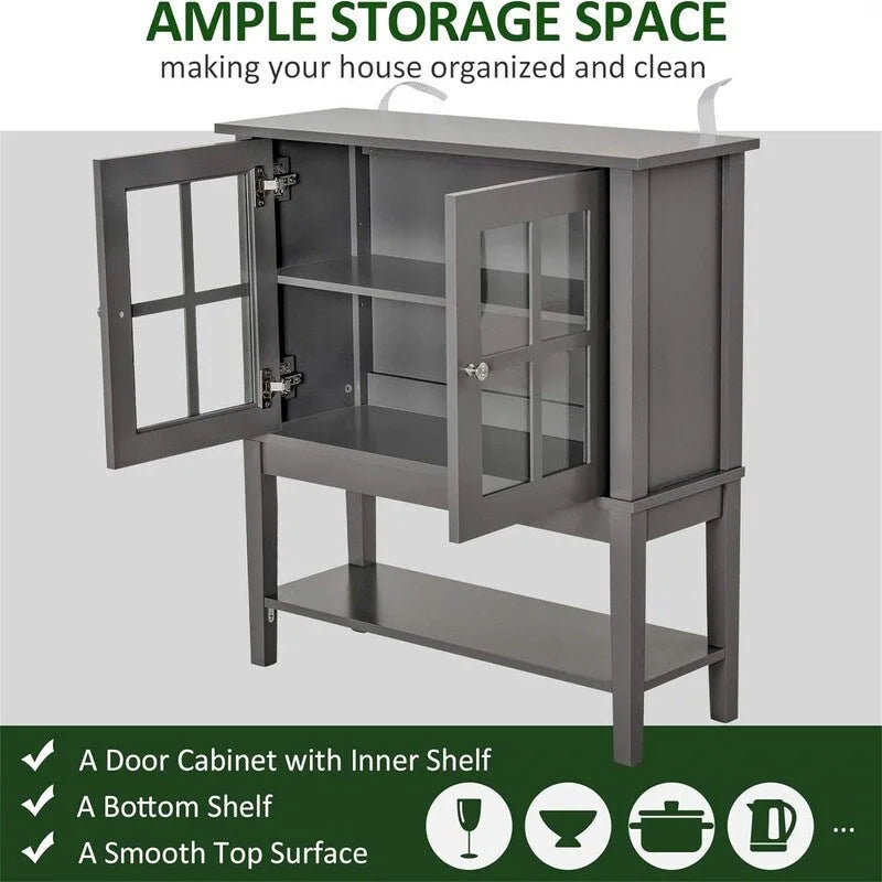 Moderner Sideboard-Buffetschrank – 31.5 L x 11'W x 33 H
