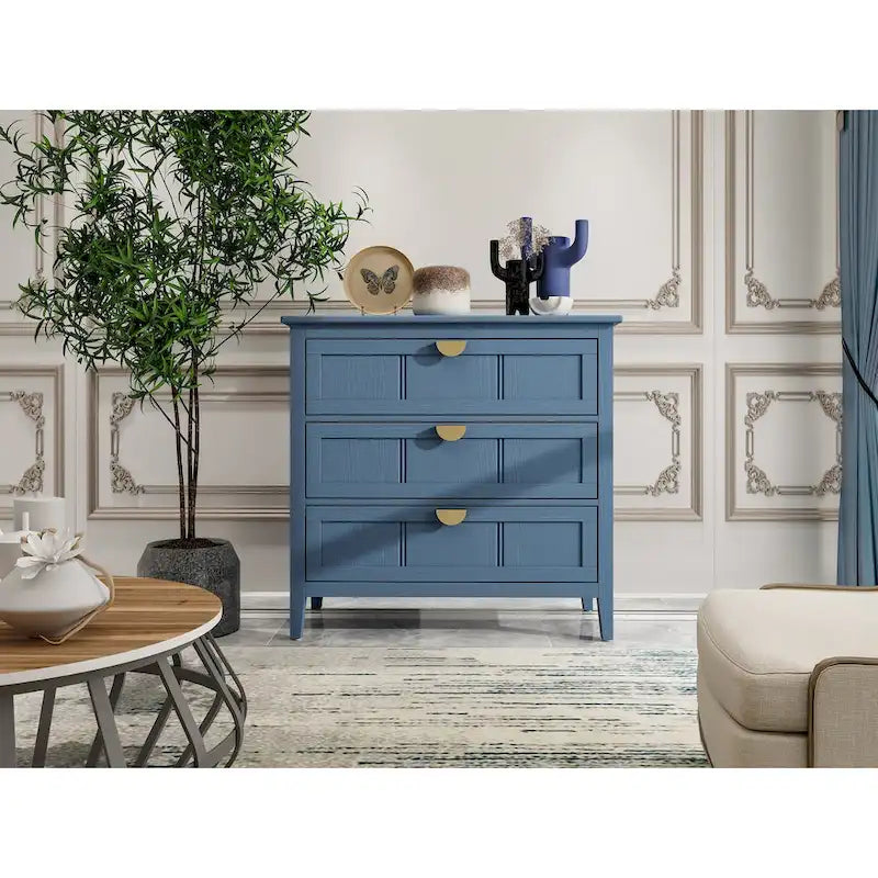 Kast met 3 laden, Amerikaanse meubelstijl, geschikt voor slaapkamer, woonkamer en studeerkamer