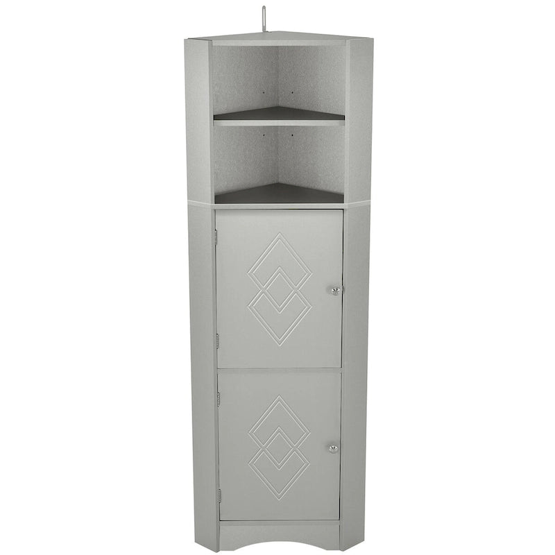 61 H Badezimmerschrank, schmaler Toiletten-Organizer, seitlicher Eckstauraum, hoher Eckschrank