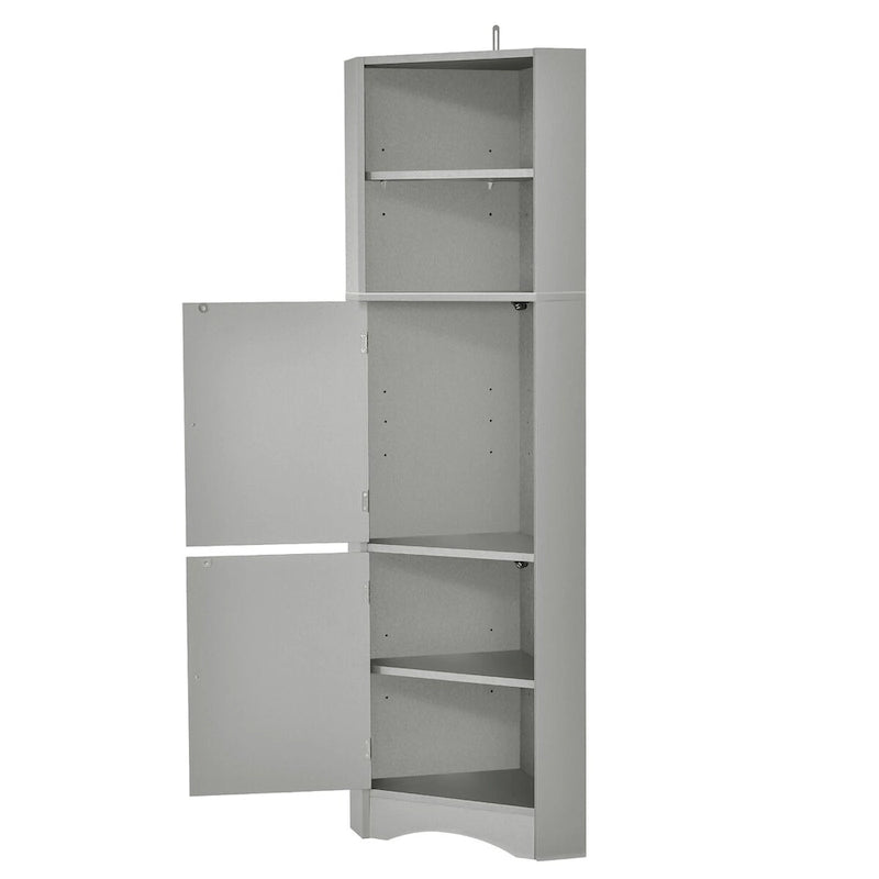 61 H Badezimmerschrank, schmaler Toiletten-Organizer, seitlicher Eckstauraum, hoher Eckschrank