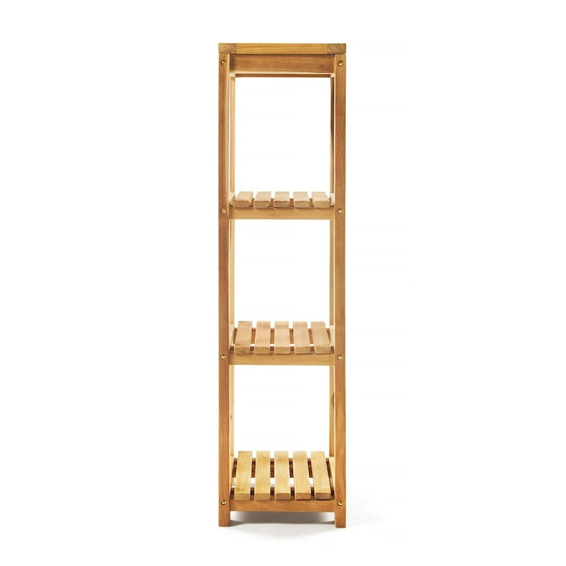 4-stufiges Teakholzregal