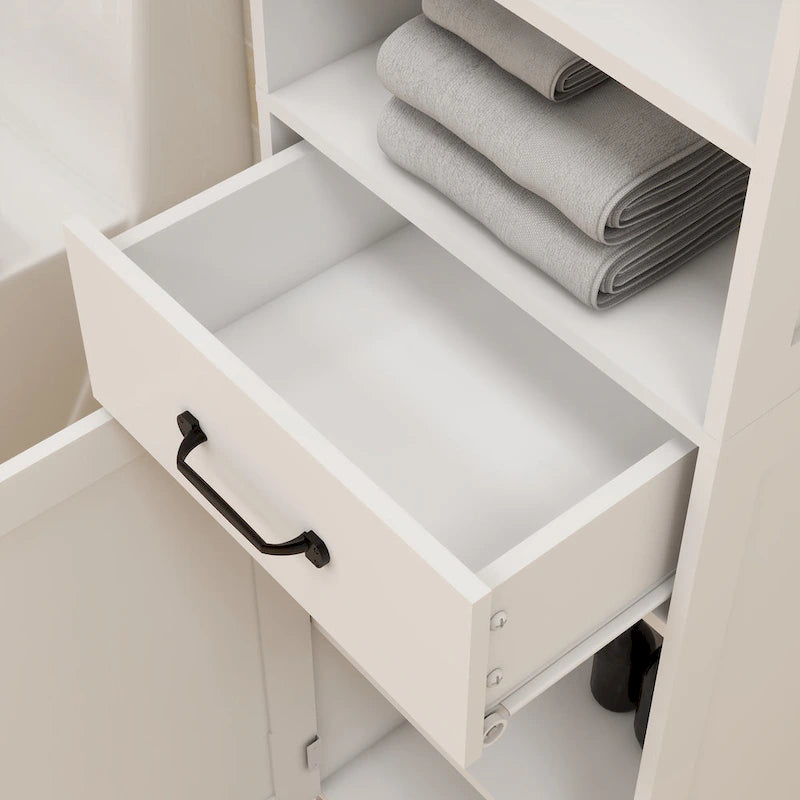 Meuble fin autoportant à double porte, étroit et haut - 15.75L * 11.81W * 64.96H