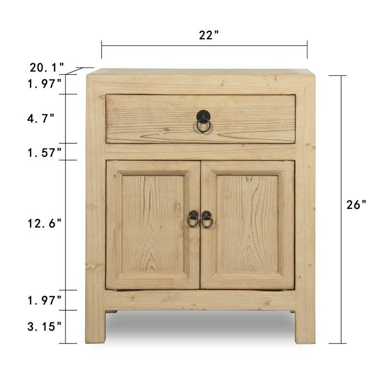 Nachttisch mit einer Schublade 22x20x26H