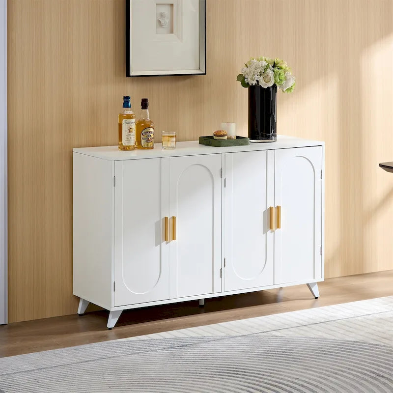 Buffet à 4 portes avec étagères réglables